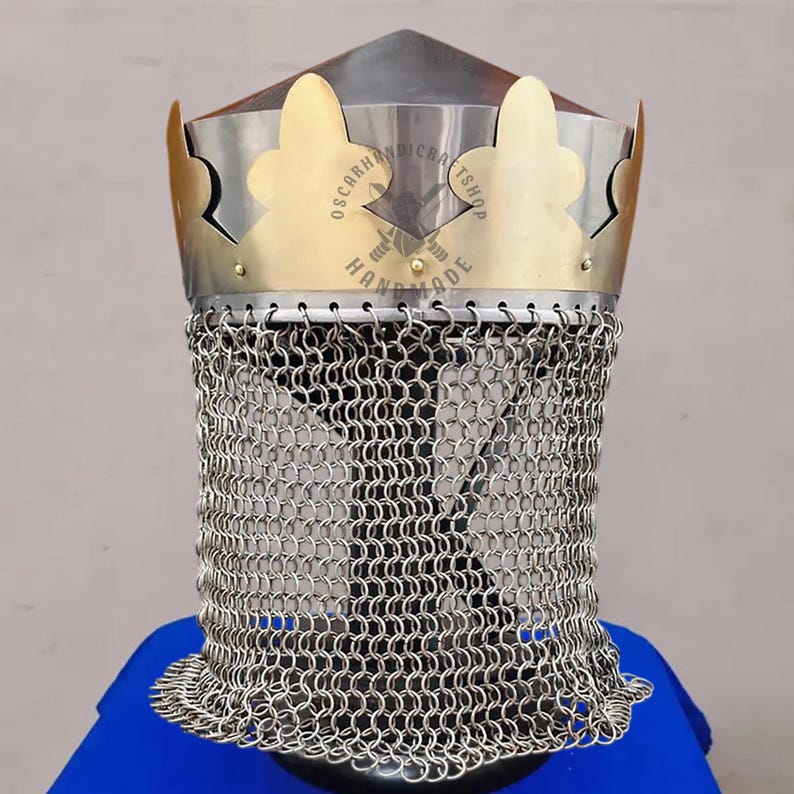 King Arthur Monty Python Helmet With Butted Aluminium Chainmail - Etsy