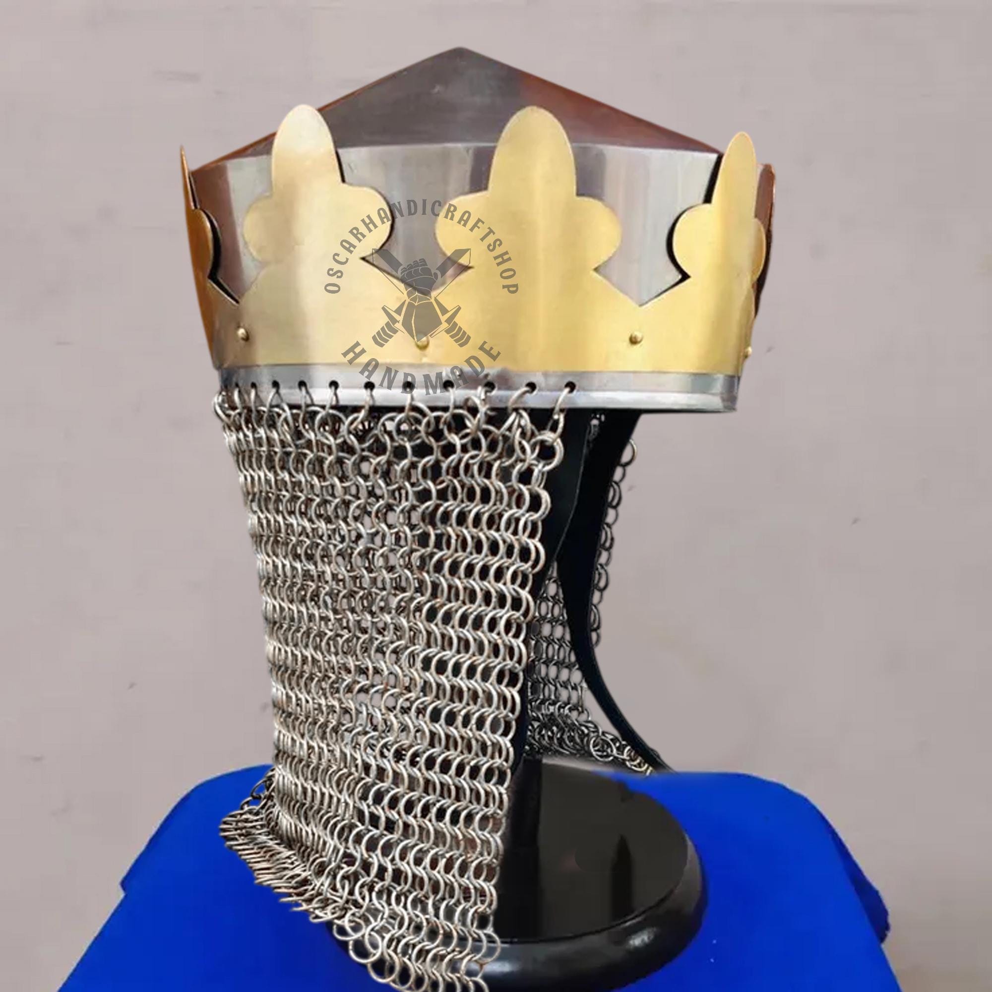 King Arthur Monty Python Helmet With Butted Aluminium Chainmail - Etsy