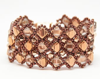 Tutorial PDF per perline - Bracciale rigido con diamanti
