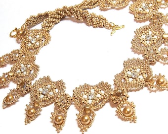 Motif perlé - Tutoriel - Collier - PDF - Une occasion spéciale - Tenues de soirée - Collier coeur Valentina