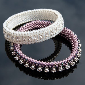 Beading pattern tutorial - CRAW - bangle - PDF download - 'Celeste' bangle