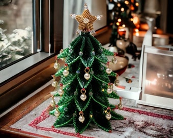 Der Weihnachtsbaum der Hoffnung – Peyote-Stich – Perlenmuster