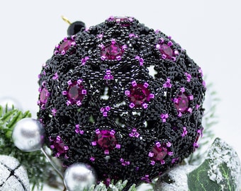 Celestial Bauble - Christmas Ornament - PDF download - Beading Pattern - Peyote stitch - Tutorial