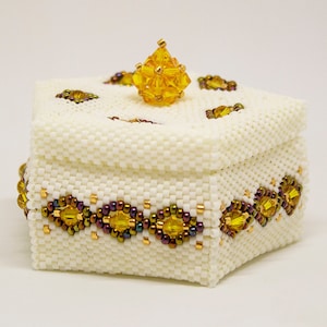 Perlenmuster - Anleitung - Ornament - The Sunrise Trinket Box - PDF download - Crystal Star Edelsteine - Tracey Lorraine