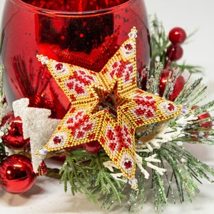 Beading Pattern - Butterfly - Star - Christmas - tutorial - PDF download - Peyote