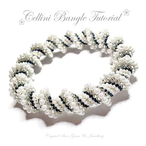 Beading tutorial pattern - Cellini - bracelet - bangle