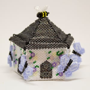 Beading Pattern - Tutorial -  Ornament - The Dovecote - PDF download - Peyote Stitch - Brick Stitch