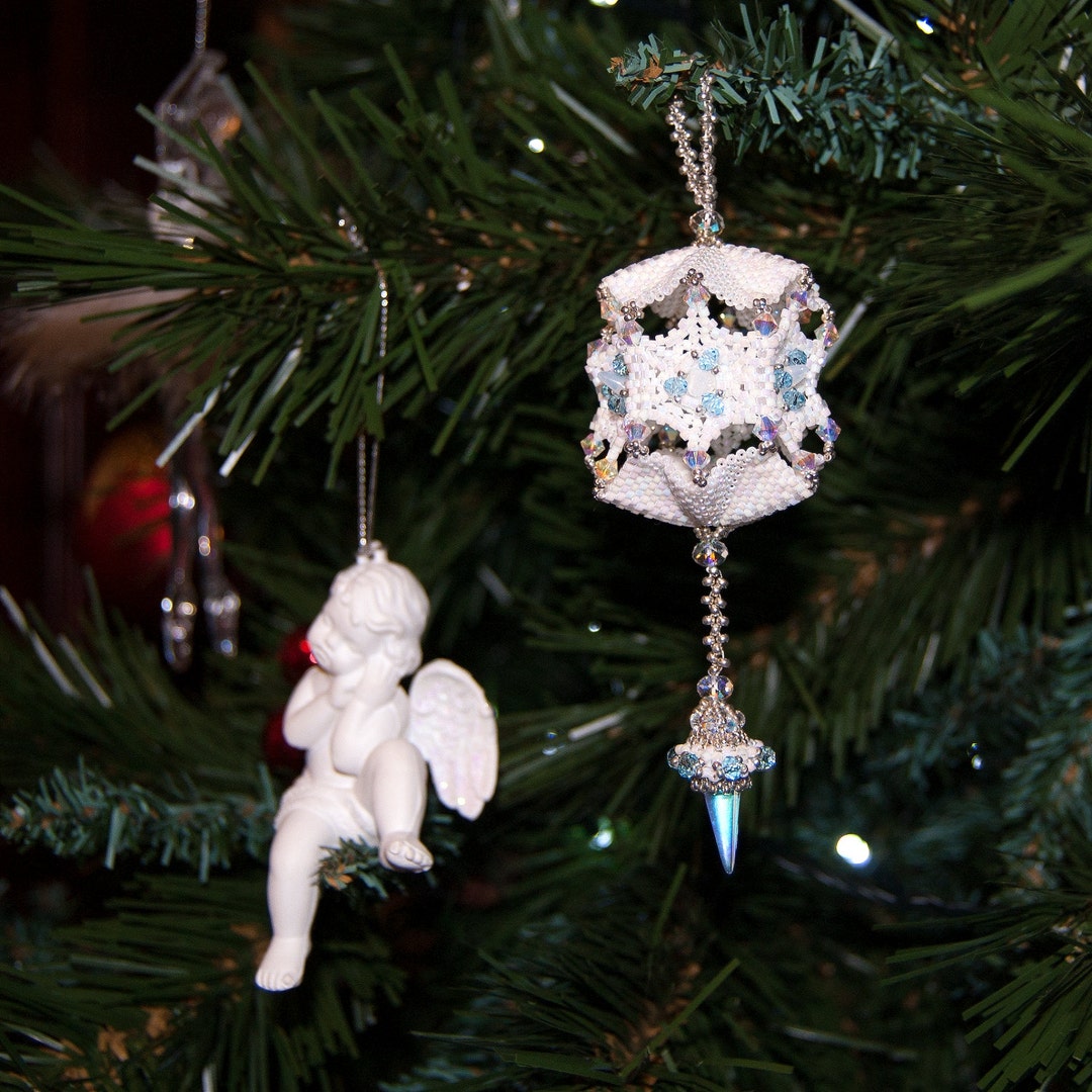 PDF Beading Tutorial Pattern - Snowflake Christmas Ornament - Etsy
