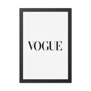 Chic Vogue Framed Poster, Fashion Wall Art, Modern Home Decor, Gift for Fashion Lovers, Minimalist Room Accent