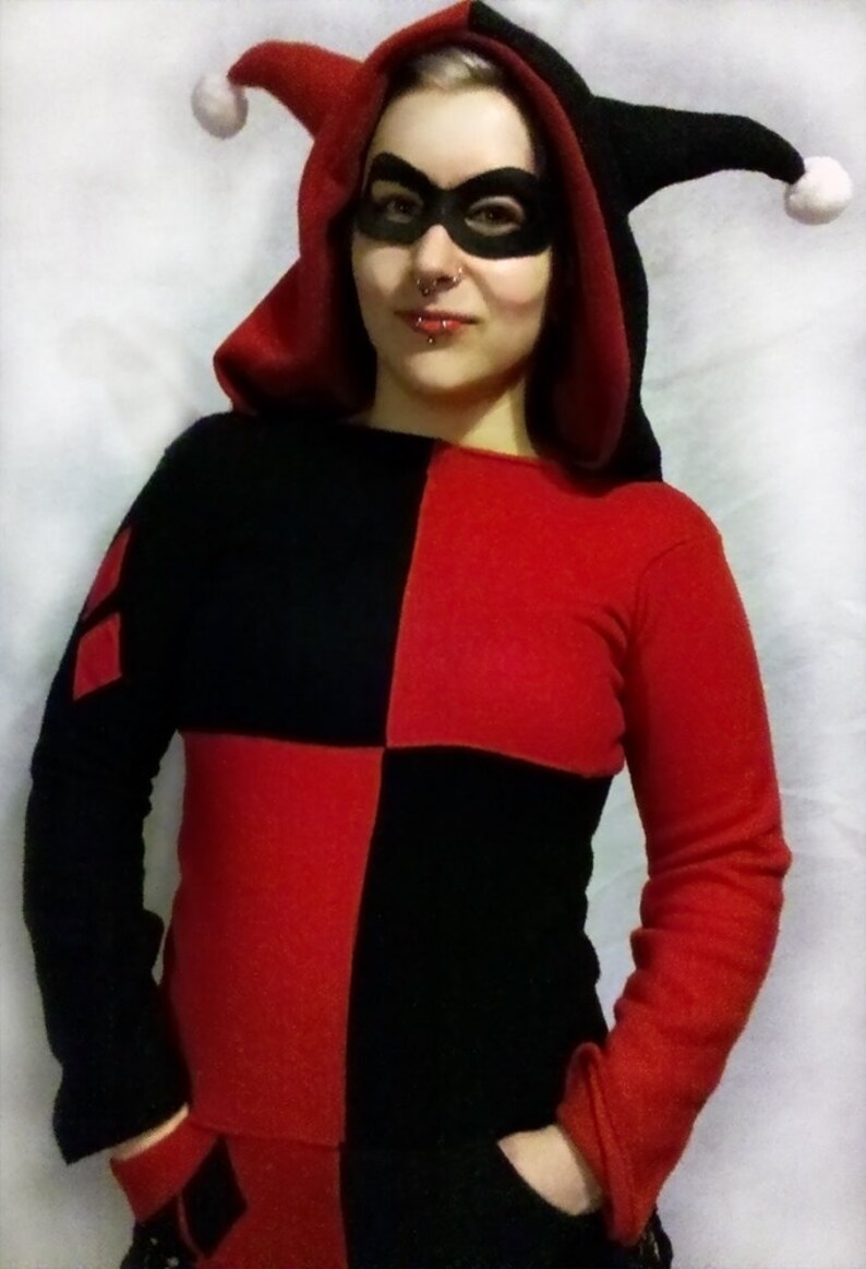Deluxe Harley Quinn Costume Hoodie Etsy