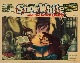白雪姫と七人の小人 (1937) ディズニー カルト アニメ映画ポスター復刻