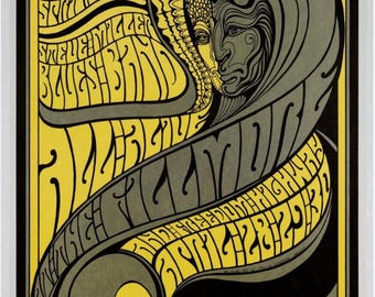 Buffalo Springfield 1967 Fillmore Auditorium Concert Poster DIN A1