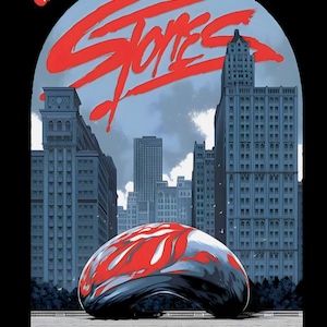 Rolling Stones Hackney Diamonds Chicago 27 + 30 June Stadium Poster