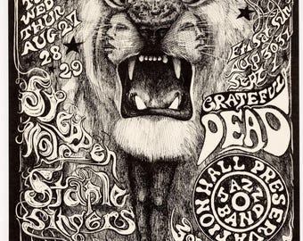 Grateful Dead, Santana 1968 Fillmore West Poster DIN A1