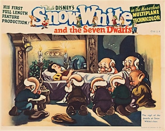 白雪姫と七人の小人 (1937) ディズニー カルト アニメ映画ポスター復刻