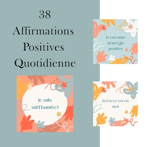 38 Cartes PDF Affirmations Positives Quotidienne