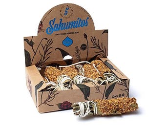 Sagrada Madre Sahumitos smetar ut Palo Santo per 5 i displaylåda