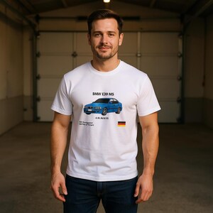 BMW E39 M5 T-Shirt - Classic Fit Heavyweight Cotton Tee for Car Enthusiasts