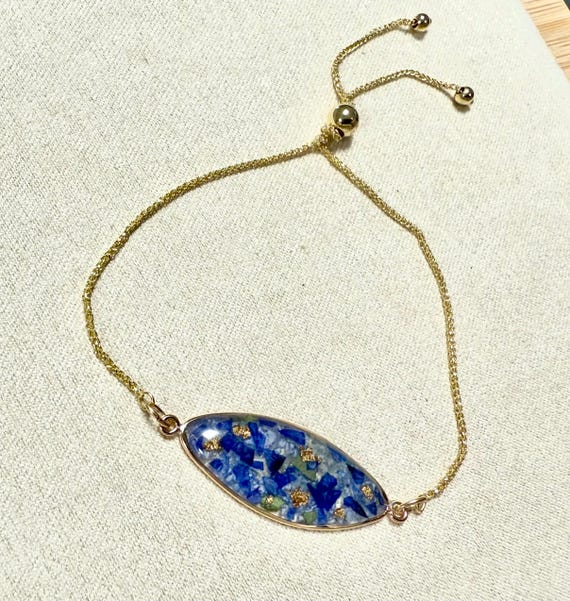 Custom 14K Yellow Gold Floral Chain Bracelet