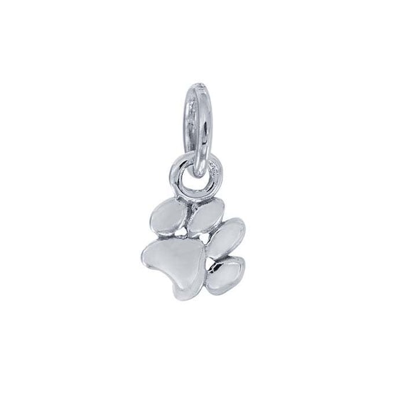 Sterling Silver Paw Print Charm Jewelry