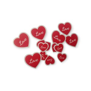 heart card stock 100 pcs printed