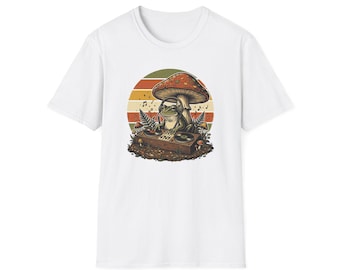Camiseta divertida de rana DJ, camiseta retro para amantes de la música, camiseta para festivales de música electrónica, camiseta retro de rana tocando música, camiseta de regalo para DJ de los 90