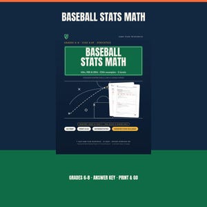 Baseball Math Intervention | Grade 6 Skills | Sports Stats | Answer Key image 6
