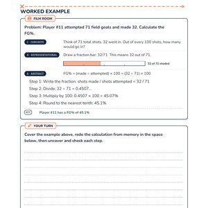 6–8 Basketball Statistics & Data Analysis Math Activity image 5
