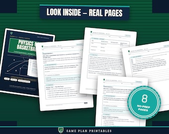 Grade 4–6 Basketball Forces & Motion Practice Pages Physical Science