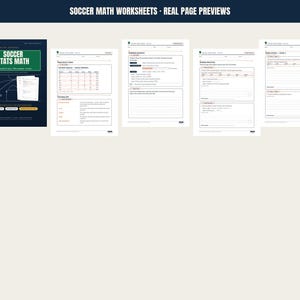 Soccer Math Intervention | Grade 6 Skills | Sports Stats | Answer Key image 2