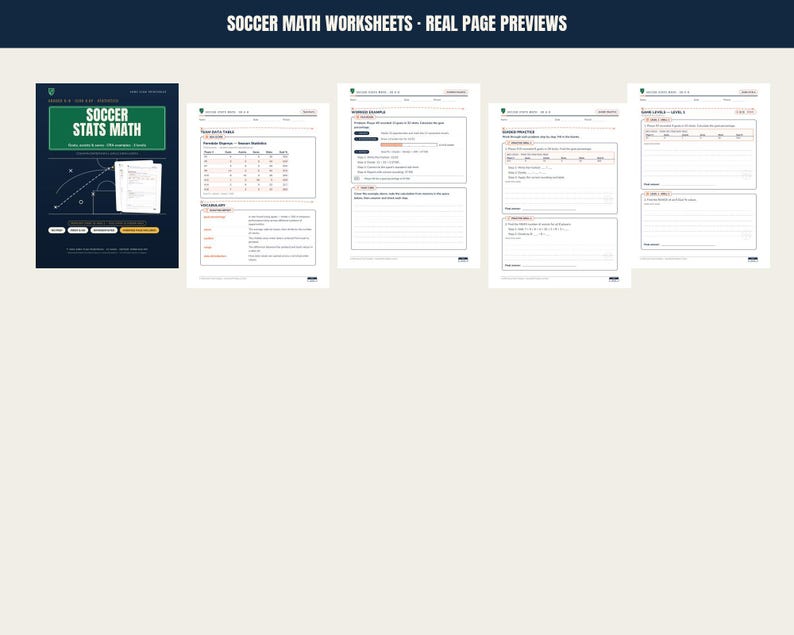 Soccer Math Intervention | Grade 6 Skills | Sports Stats | Answer Key image 2