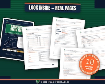 6–8 Basketball Statistics & Data Analysis Math Activity
