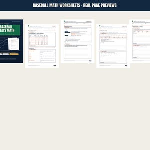 Baseball Math Intervention | Grade 6 Skills | Sports Stats | Answer Key image 2