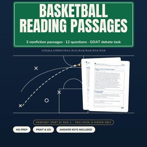 4–5 Grade Basketball Informational Reading ELA | Nonfiction Passages image 3