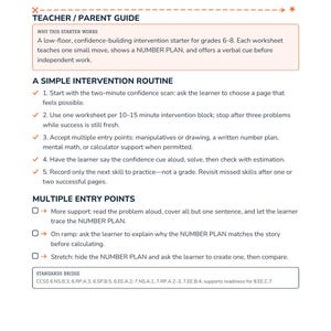 Paquete de intervención matemática / 6.º, 7.º y 8.º grado / Estadísticas deportivas / Programa de educación especial (IEP) / Clave de respuestas imagen 4