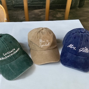 Gorra unisex bordada personalizada con tu texto para regalo de padrino, regalo para fiesta de empresa, gorras con monograma bordadas a mano personalizadas, regalo para ella