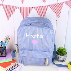 Custom Kids Backpack With Name: Nylon & Cotton School Bag