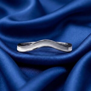 925 Sterling Silver Curved Wide Channel The Wishbone Blank Ring, Good for Crushed Opal, Inlay, Resin & Ashes Work, Keepsake DIY Crafts