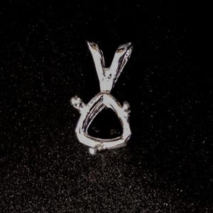 Trillion 6 Prong (4mm-20mm) Sterling Silver Pre-Notched Pendant Setting Good Quality Setting For Stone Setting Great For DIY gift for her