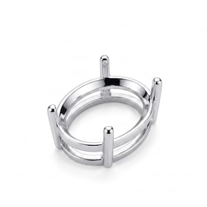 Solid 925 Sterling silver Oval 4x6mm to 20x30mm Blank Bezel Pendant Charm For Gemstone Setting Pre Notched Semi Mount finding For Jewelry
