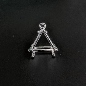 Triangle 6 Prong (4mm-20mm) Sterling Silver Pre-Notched Charm Setting Good Quality Setting For Stone Setting Great For DIY gift for her
