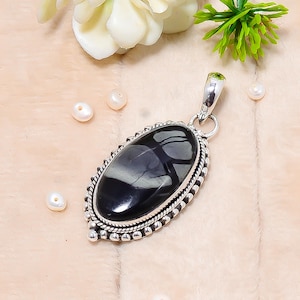 Solid 925 Sterling Silver Pendant, Picasso Jasper Pendant, Gemstone Pendant, Handmade Pendant, Elegant Pendant, Birthday Gift For Friends