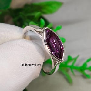Alexandrite Silver Ring, 925 Sterling Silver, Lab Created Handmade Ring, Statement Ring, Gorgeous Ring, Gift For Her