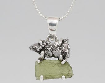 Ciondolo MOLDAVITE AMETISTA OLIVINA Argento - Gioielli in Pietre Dure e Ciondolo MOLDAVITE AMETISTA OLIVINA Argento - Gioielli in Pietre Dure e