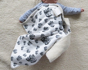 Baby Lovey With Yorkshire Terrier Dog Face Made From Organic Cotton, Comfort Mini Blanket From Newborn To Toddler. CLOSING SHOP SALE