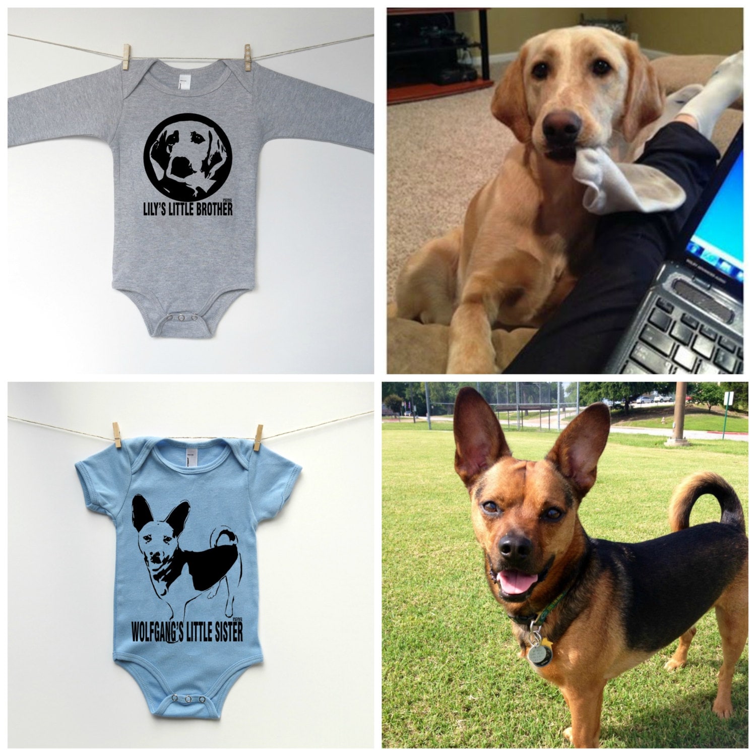 Dog Baby Shower Baby One Piece Dog Personalized Baby Etsy
