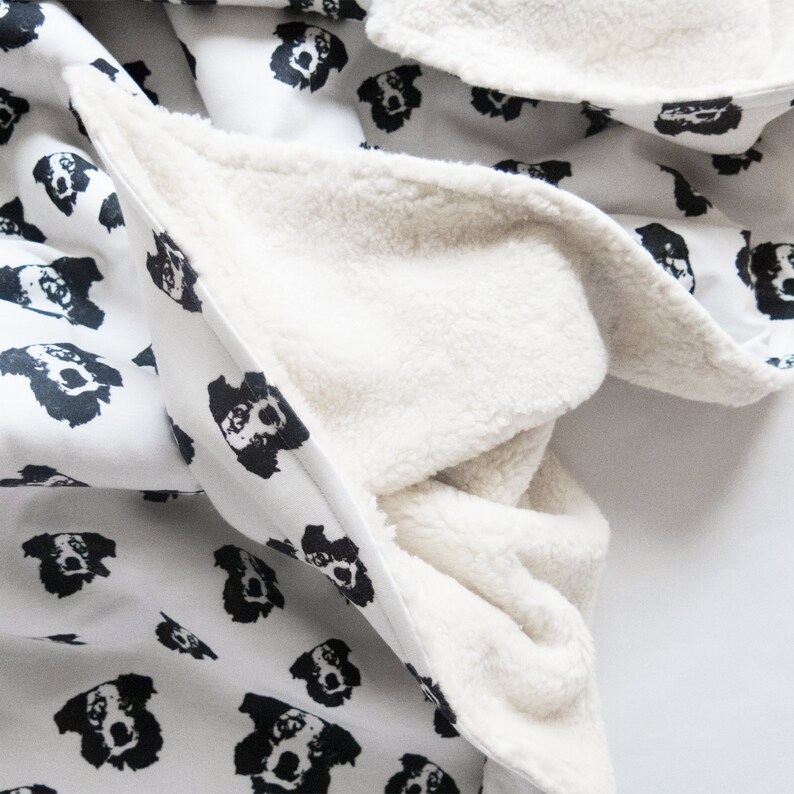 Australian Shepherd Print Baby Blanket Made From Organic Etsy