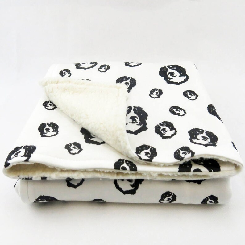 Bernese Mountain Dog Print Baby Blanket Made From Organic Etsy