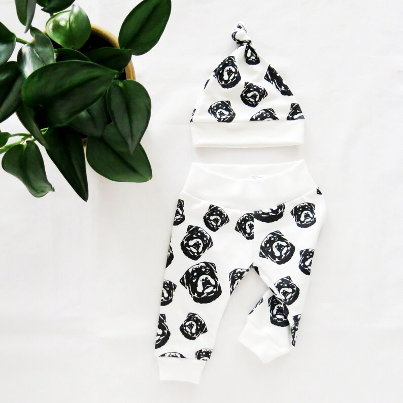 Rottweiler Print Baby Swaddle Blanket Organic Cotton Baby Etsy