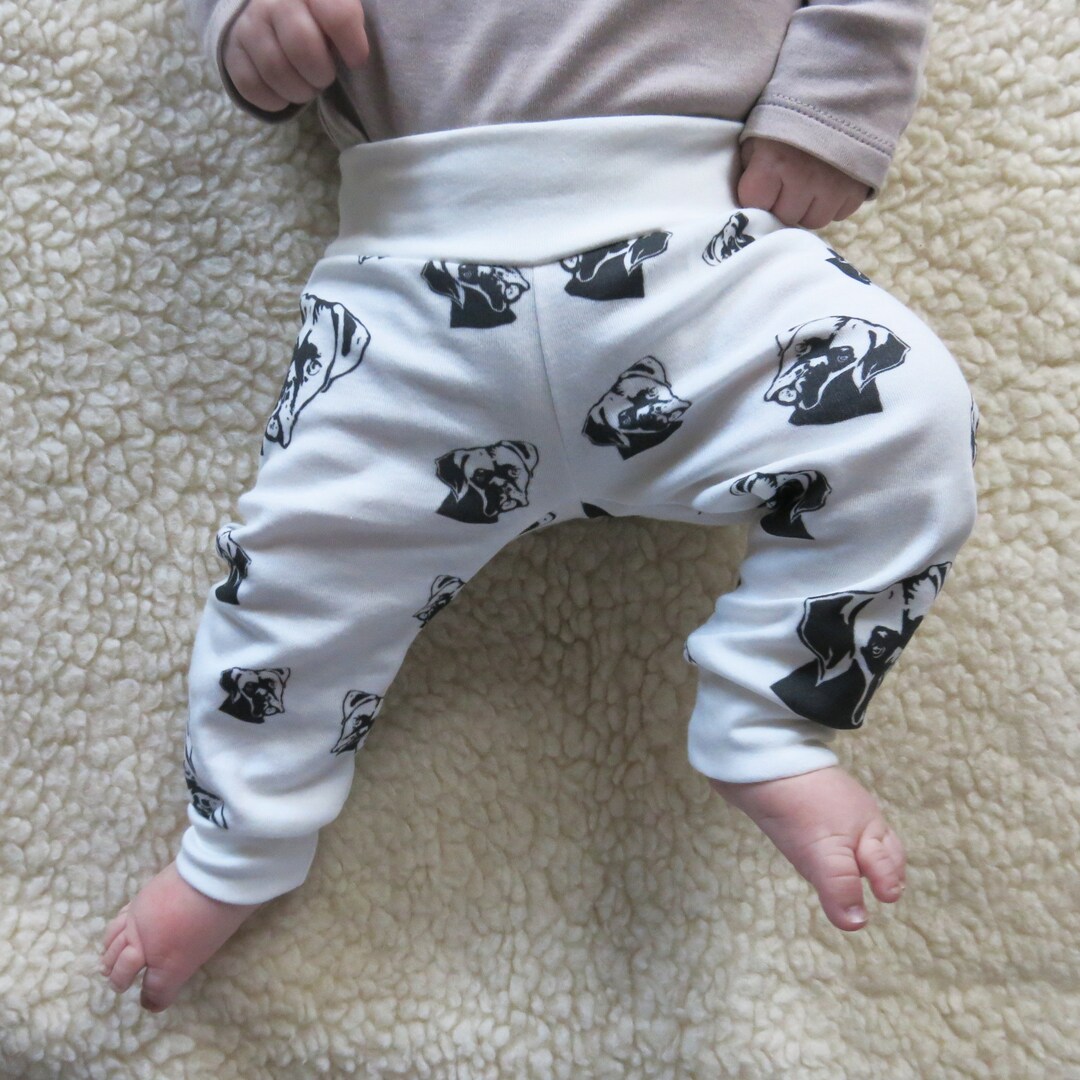 Boxer Dog Print Baby Leggings Organic Cotton Baby Clothes Etsy Ireland